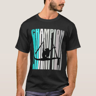 Camiseta Campeã de Dança Aérea de Ioga Aérea Turquesa Menin
