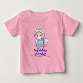 Camiseta Campeã de Soneca Fofa Gato Também