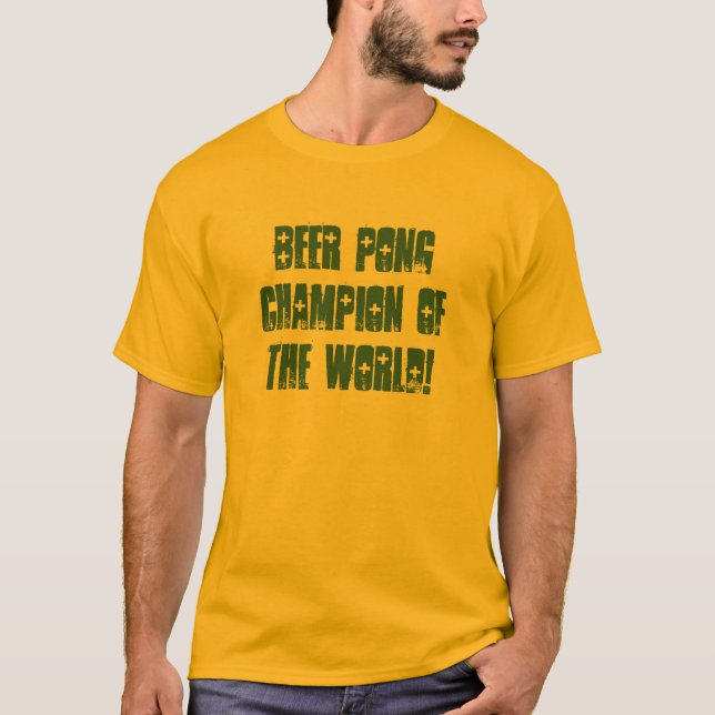 CAMISETA CAMPEÃO DA CERVEJA PONG DO MUNDO! (Frente)