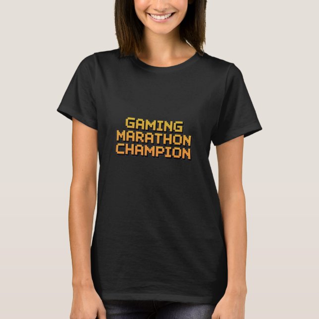 Camiseta Campeão da maratona de jogos (Frente)