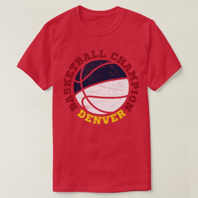 Camiseta Campeão de basquete Denver 2 (Frente do Design)