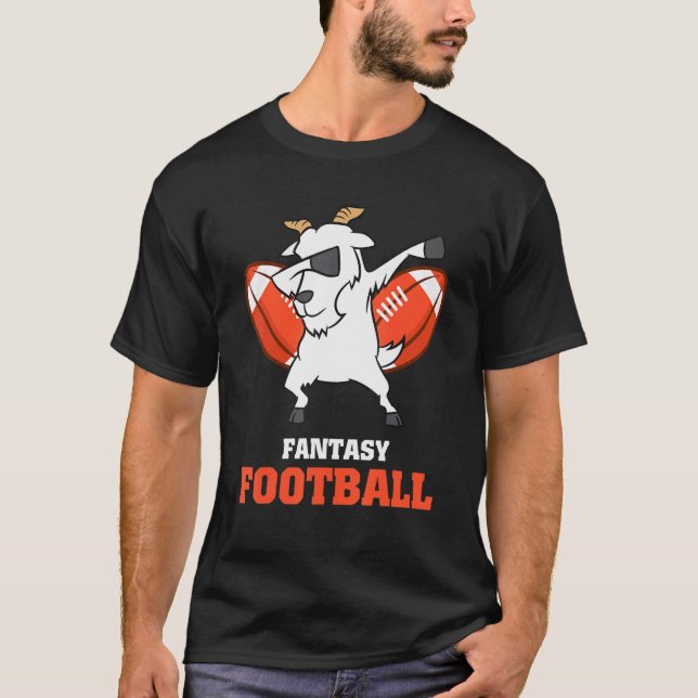 Camiseta Campeão de Batimento de Goat de Futebol Fantasy (Frente)
