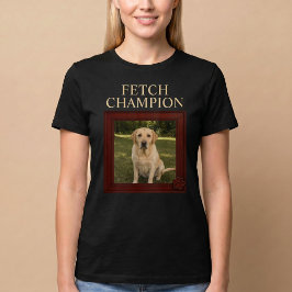 Camiseta Campeão de Busca Personalizado Cachorro Engraçado
