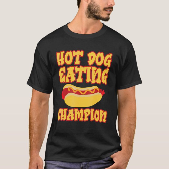 Camiseta Campeão de Comer Cachorro Quente (Frente)