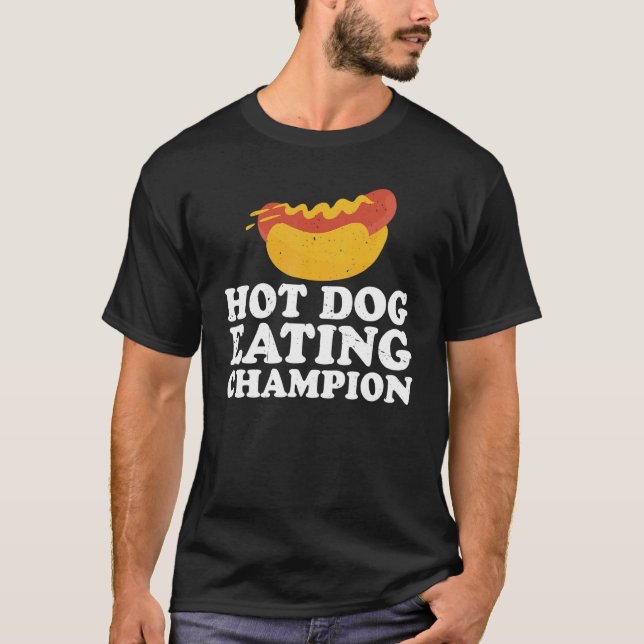 Camiseta Campeão de Comer Cachorro Quente (Frente)