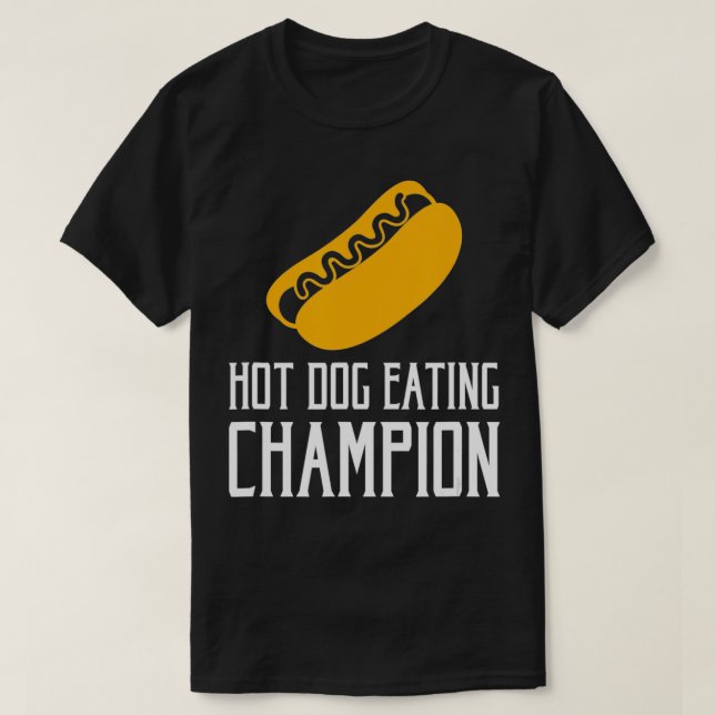 Camiseta Campeão de Comer Cachorro Quente (Frente do Design)