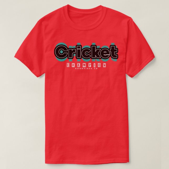 Camiseta Campeão de críquete (Frente do Design)