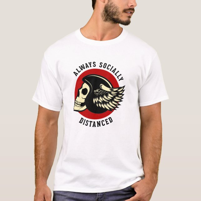 Camiseta Campeão de Distância Social de Biker (Frente)