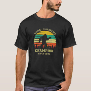 Camiseta Campeão de Distância Social desde 1980 40º Nascime