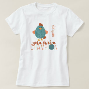 Camiseta Campeão de Frango Teal Yarn