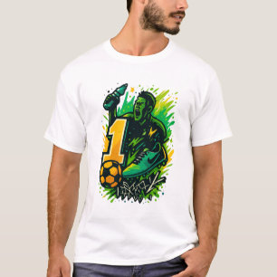 Camiseta Campeão de Futebol Energético - Estilo de Grafite 