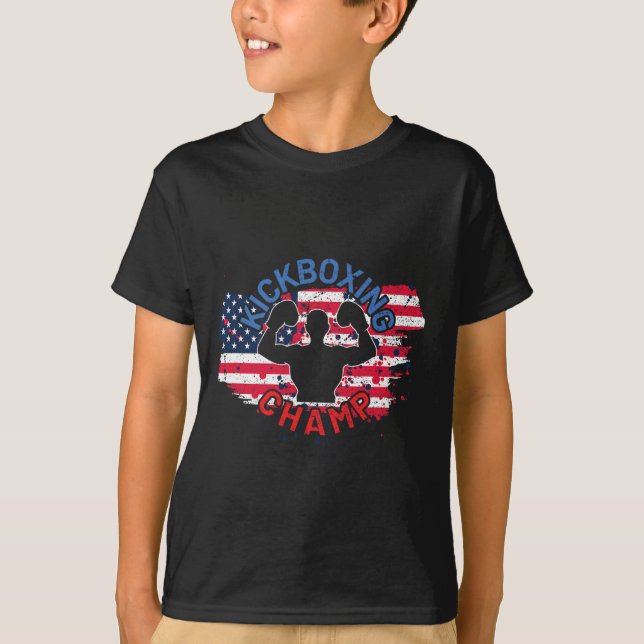 Camiseta Campeão de Kickboxing EUA  (Frente)