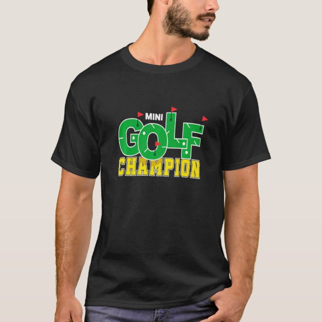 Camiseta Campeão de Mini Golfe I Golfclub Golfe Golfe Golfe (Frente)