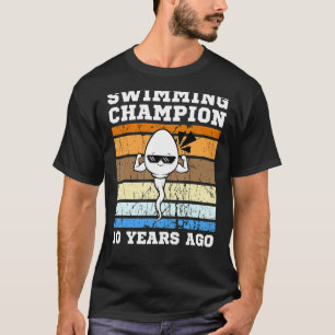 Camiseta Campeão De Nadação De Meninos Há 10 Anos