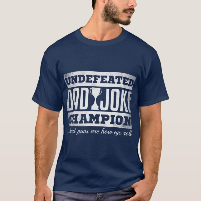 Camiseta Campeão de Piada do pai para uma oferta engraçada  (Frente)
