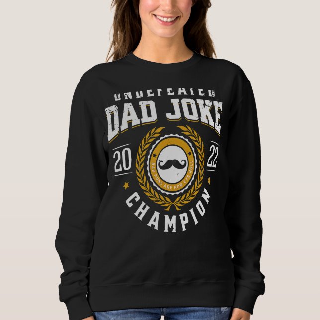 Camiseta Campeão de Piada Pai Inderrotado de Armas Más Da d (Frente)