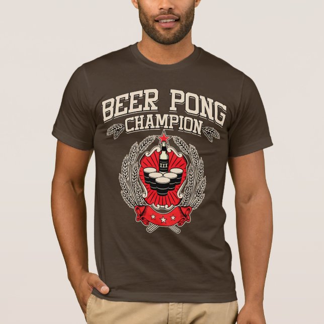 Camiseta Campeão de Pong da cerveja (Frente)