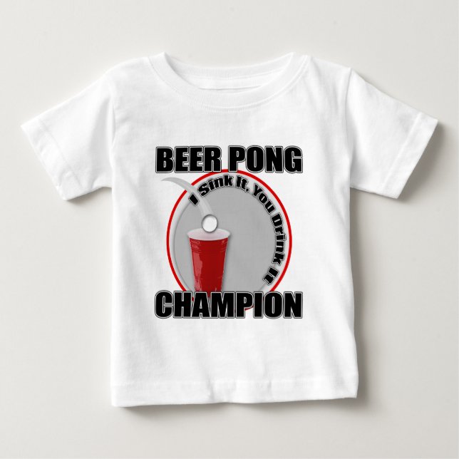 Camiseta Campeão de Pong da cerveja (Frente)