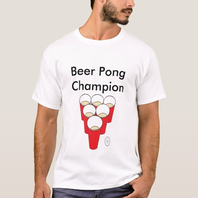Camiseta Campeão de Pong da cerveja (Frente)