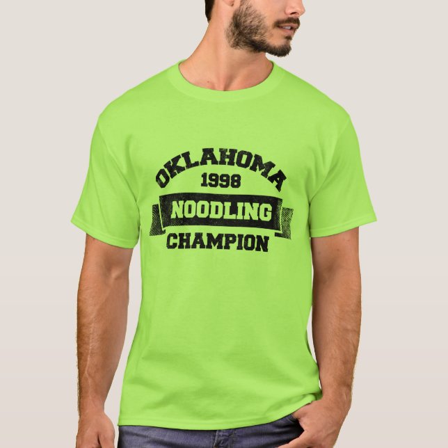 Camiseta Campeão do Noodling de Oklahoma (Frente)