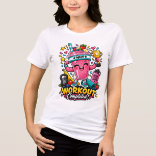 Camiseta Campeão Feliz do Smoothie HIIT Treino Concluído Ca