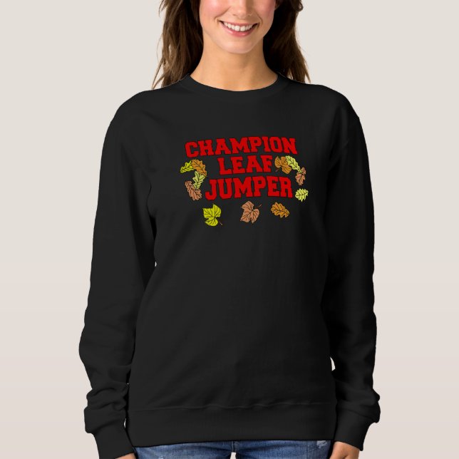 Camiseta Campeão Leaf Jumper Sai do outono (Frente)