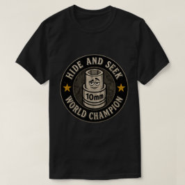 Camiseta Campeão Mundial de Esconde-Esconde de Soquete 10mm