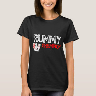 Camiseta Campeão Rummy Casino Games Engraçado