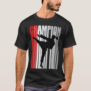 Camiseta Campeão Vermelho Do Concorrente De Aniversário De 