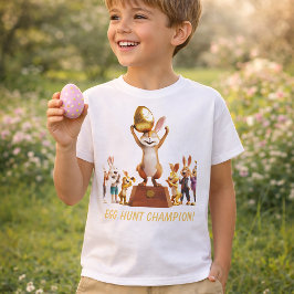 Camiseta Campeão Vitorioso da Caça ao Ovo de Coelho
