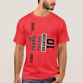 Camiseta campeões de futebol de desportistas personalizados