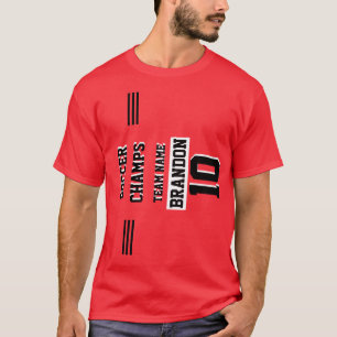 Camiseta campeões de futebol de desportistas personalizados