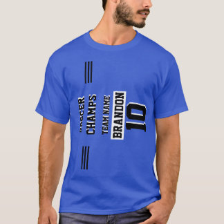 Camiseta campeões de futebol jogador esportivo personalizad