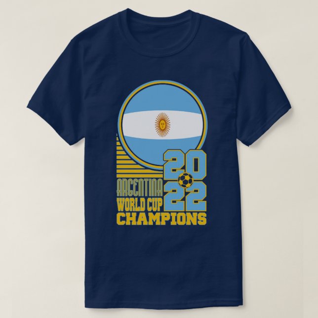 Camiseta Campeões do Mundo Argentina de 2022 (Frente do Design)
