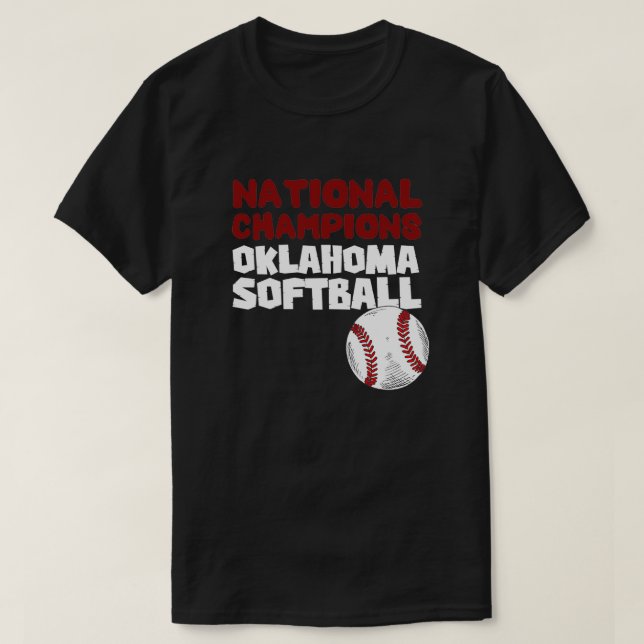 Camiseta campeões nacionais de softball em Oklahoma (Frente do Design)