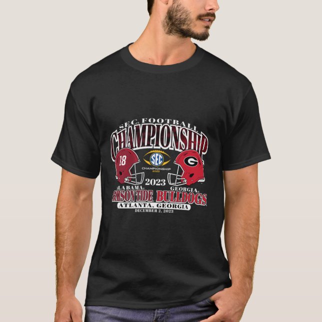 Camiseta Campeonato 2023 Alabama/Georgia Futebol Black (Frente)