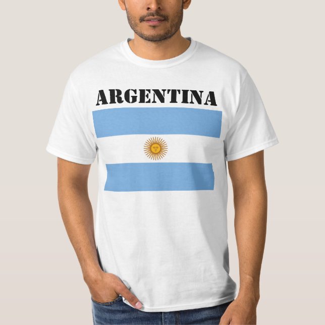 Camiseta Campeonato Argentina de Bandeira Futebol T-Shir (Frente)