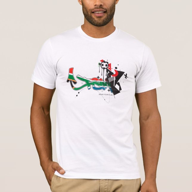 Camiseta Campeonato do mundo 2010 do FSM - bandeira de (Frente)