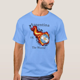 Camiseta Campeonato do Mundo - Argentina vs. Bola Flaming d