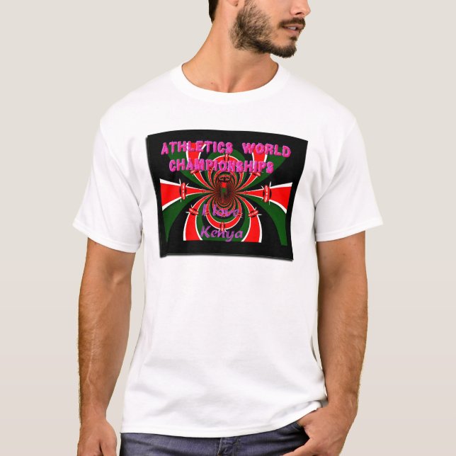 Camiseta Campeonato Mundial de atletismo do Quénia: Bandeir (Frente)