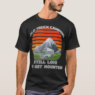 Camiseta Camper antigo para caminhonete RV Pickup Cabover V