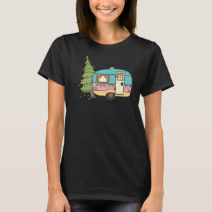Camiseta Camper Christmas Tree Lights Vehicle Camping RV
