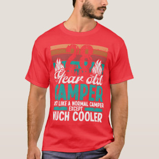 Camiseta Camper de 28 anos de idade Scouting Camping Aniver