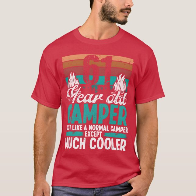 Camiseta Camper de 61 anos de idade Scouting Camping Aniver (Frente)