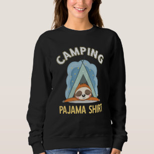 Camiseta Camper Gear Tent Cute Sloth Kids acampando Pajama