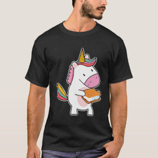 Camiseta Camper Kids Cute Smore Unicorn Marshmallow