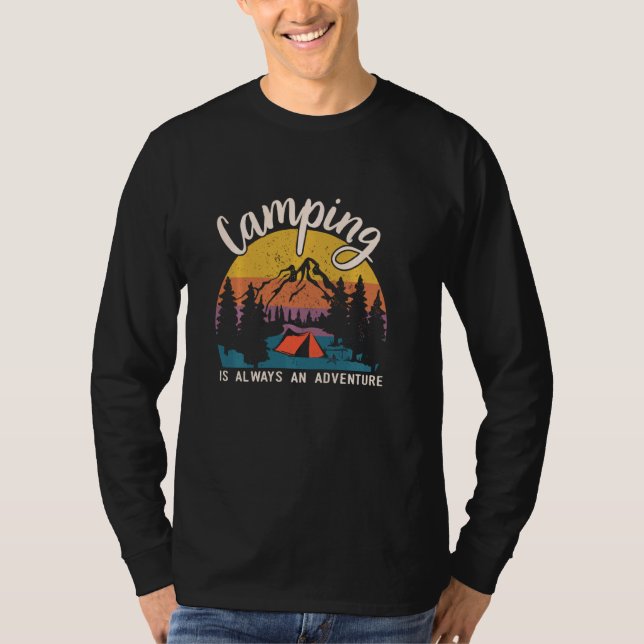 Camiseta Camper Men Rv Proprietária Para Acampamento (Frente)