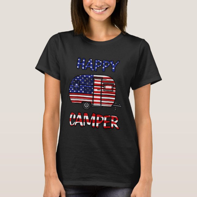 Camiseta Camper Merica American Happy Pride Flag 4° De Jul (Frente)