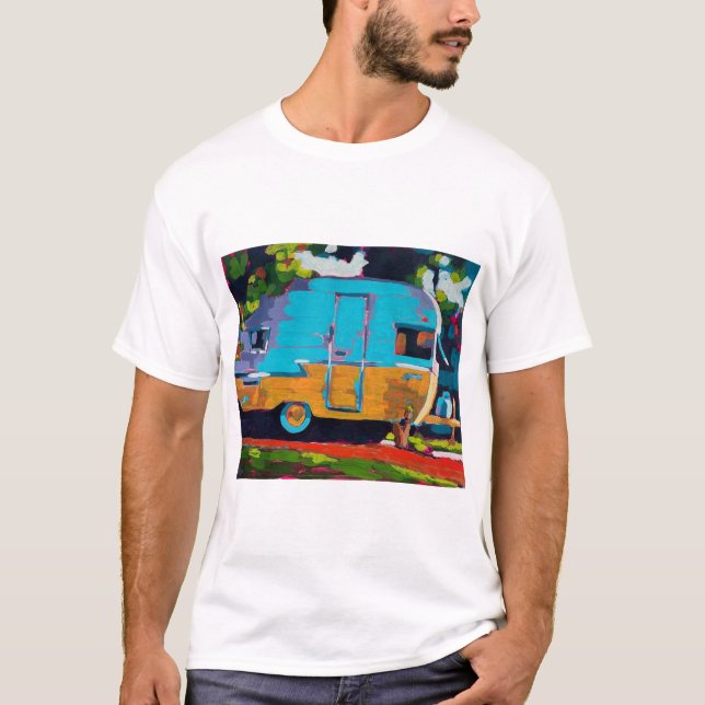Camiseta Camper Painting - Gift for Camping Lovers (Frente)