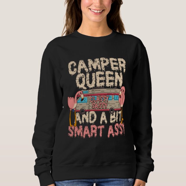 Camiseta Camper Queen Classy Sassy Smart Assy Funny Flaming (Frente)